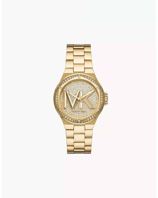 Michael Kors Metallic Lennox Three-Hand, -Tone Stainless Steel Watch