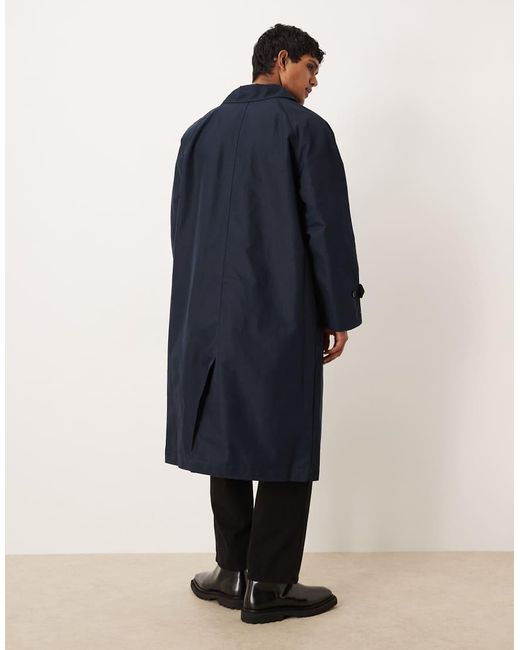 ASOS Blue Oversized Trench Coat for men