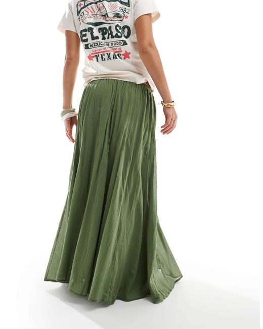 ASOS Green – baumwoll-maxirock