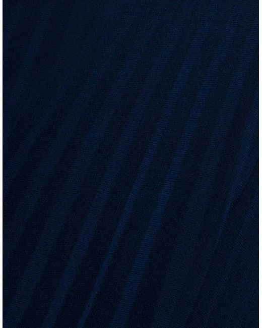 Goddiva Blue Sleeveless Pleated Chiffon Multiway Scarf Maxi Dress