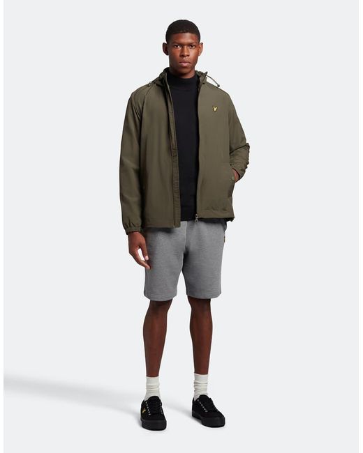 Lyle & Scott Green Zip Through Hooded Jacket for men