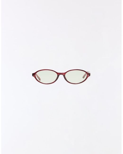 Bershka Black Oval Blue Light Filtering Glasses