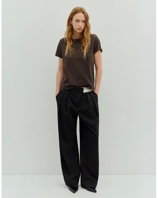 Pull&Bear Brown Basic Short Sleeve T-shirt
