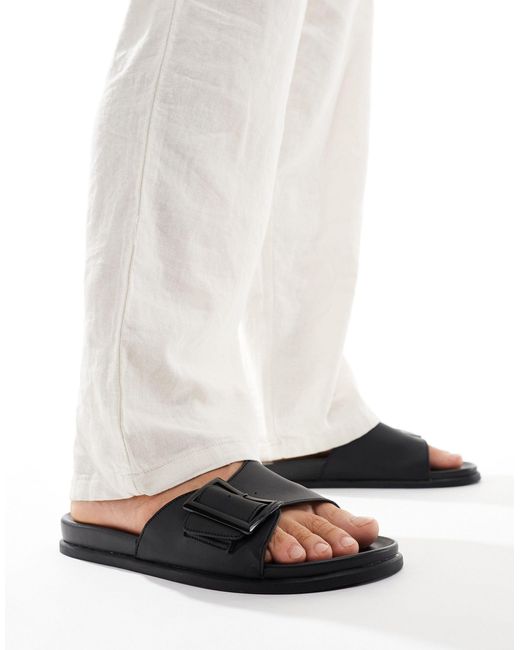 Truffle Collection White Single Buckle Sandals for men