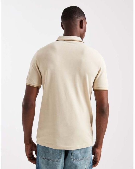 Fred Perry Natural Twin Tipped Polo Shirt for men