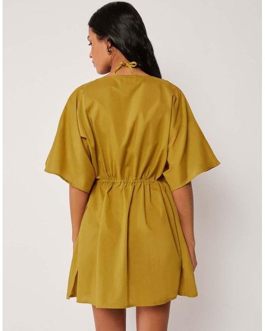 Calzedonia Brown Short Beach Kaftan