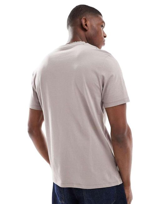 T-Shirt Girocollo Basic Color Pietra di ASOS in White da Uomo