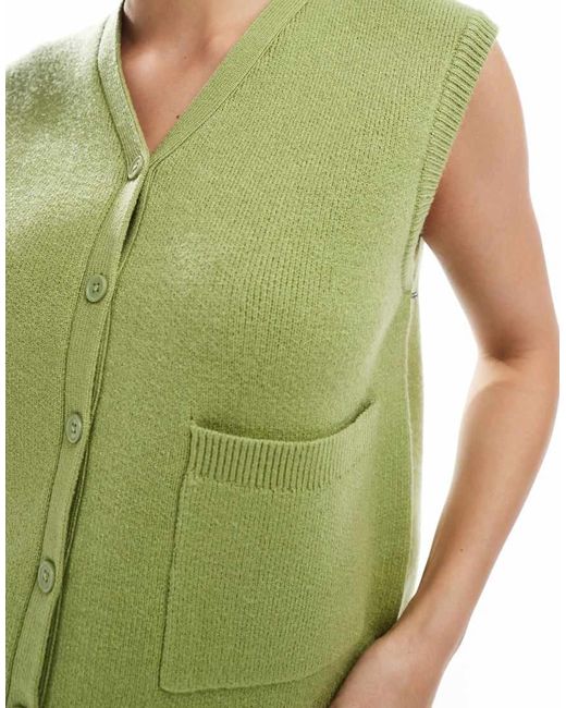 ASOS Green Boxy Structured Vest