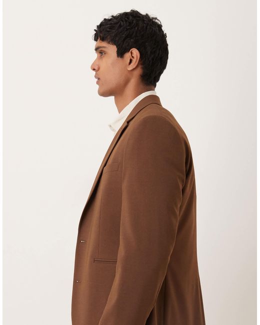 ASOS Brown Slim Suit Jacket for men