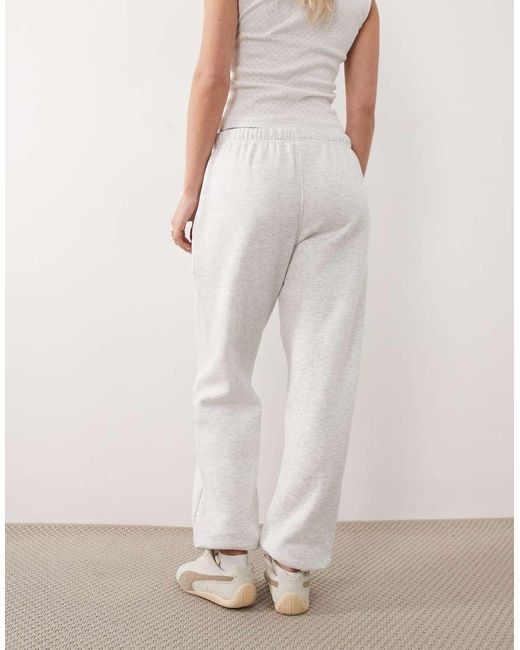 Kaiia Purple Petite Cotton Blend Embroidered Logo Cuffed Joggers