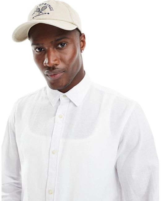 Jack & Jones Premium – leinenhemd in White für Herren