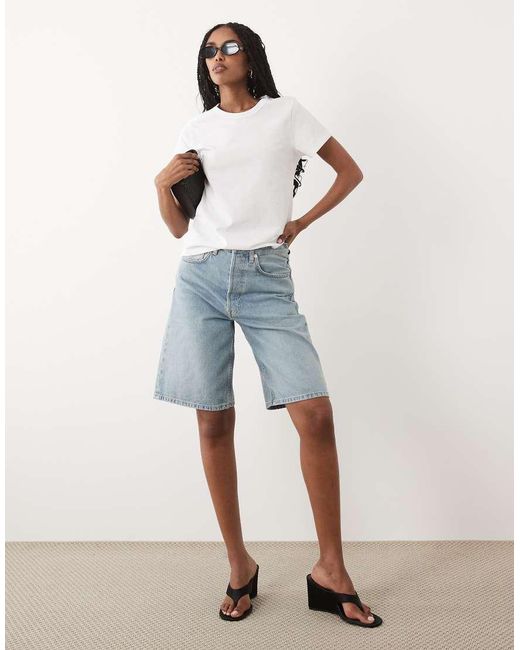 ARKET White Slim Fit Short Sleeved T-shirt