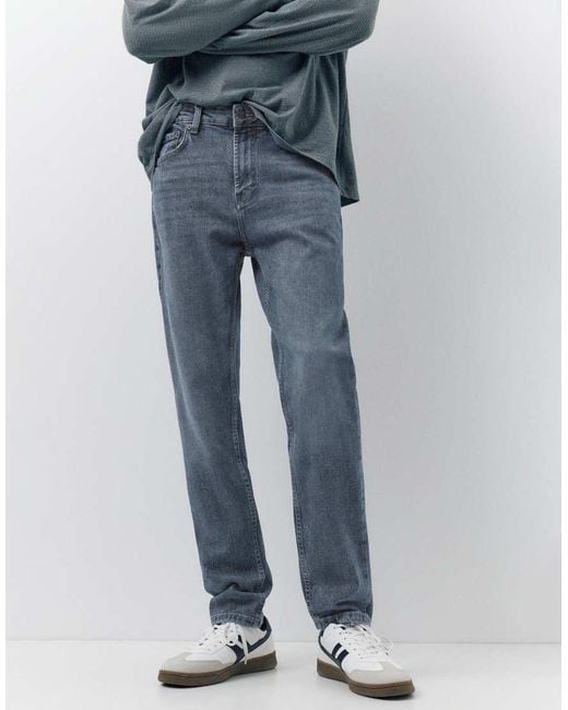 Pull&Bear Blue Slim Fit Jeans for men