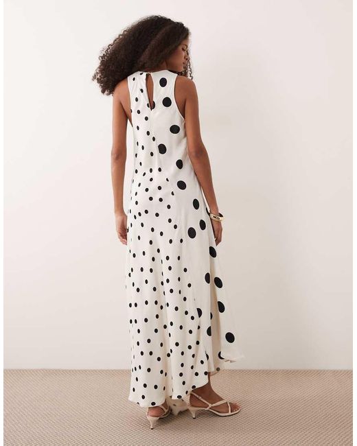 ASOS White Racer Maxi Dress With Asymmetric Hem