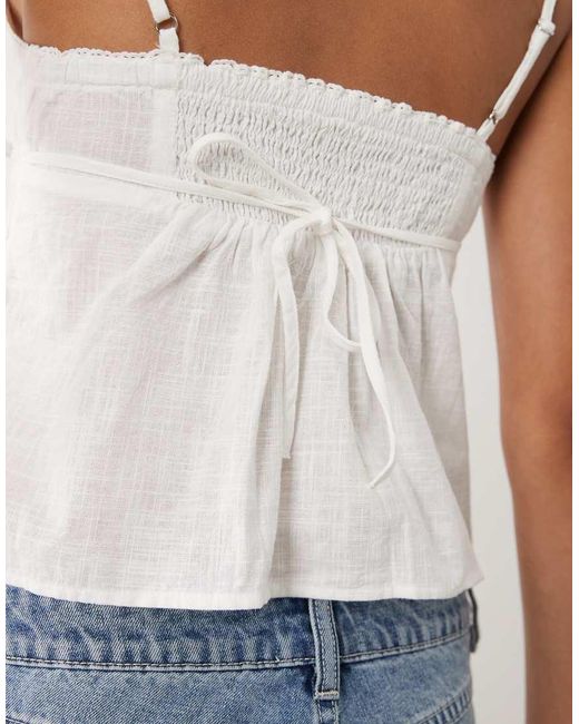 Cotton On White Micro Polka Dot Cotton Cami