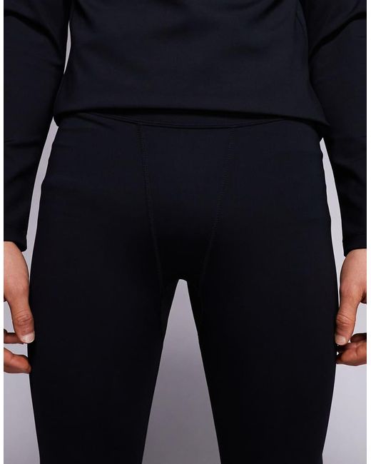 ASOS 4505 Ski & Snow Blue Asos 4505 Ski Thermal Fleece Back Base Layer leggings With Sweat Wicking for men