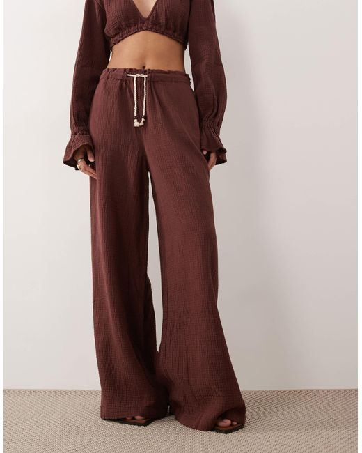 ASOS Brown Pull-on Pants Set
