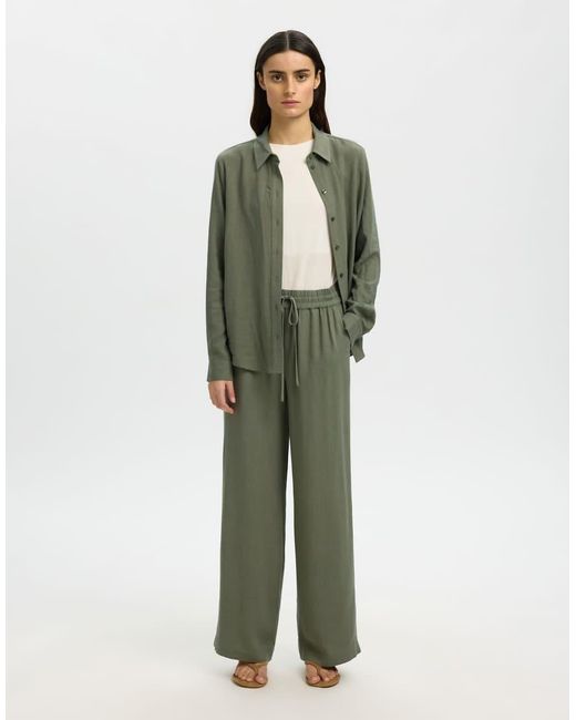 Pantalones De SELECTED de color Green