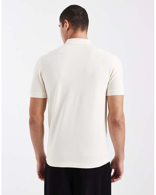 Fred Perry White Logo Polo Shirt for men