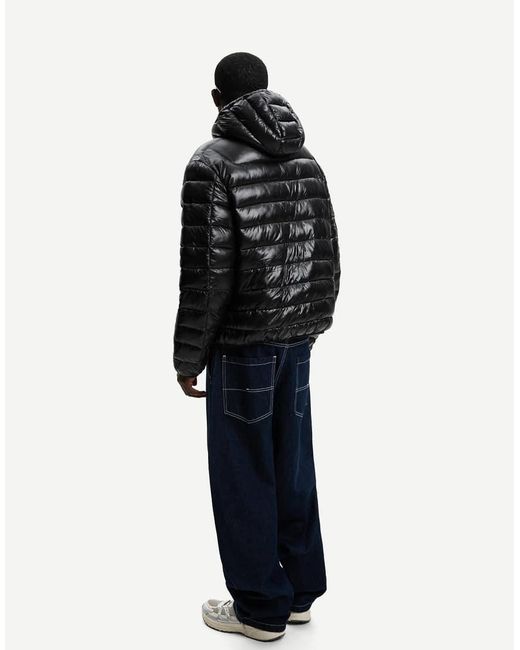 Bershka Black Lightweight Puffer Jacket for men