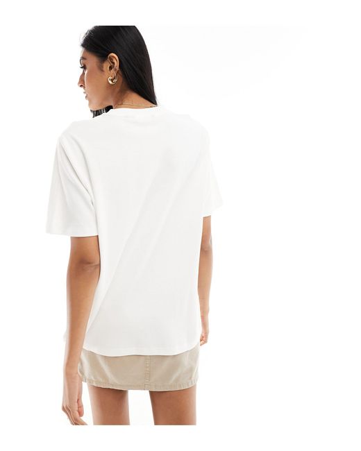 Vero Moda White Super Soft Oversized T-shirt With 'maine' Front Print
