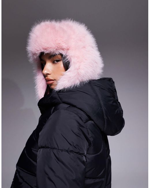 Kaiia Blue Exclusive Faux Fur Trapper Hat