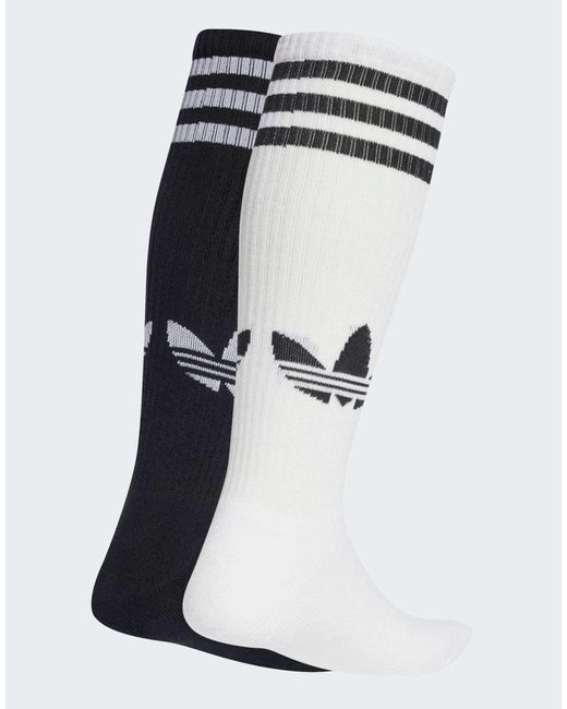 Adidas Originals Black Kniestrümpfe, 2 Paar