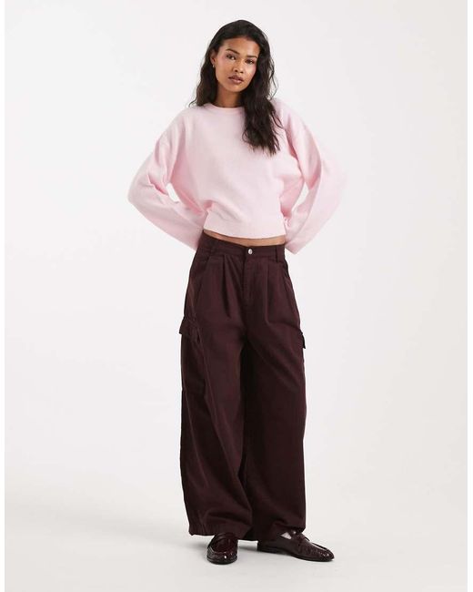 ONLY Pink Round Neck Boxy Jumper