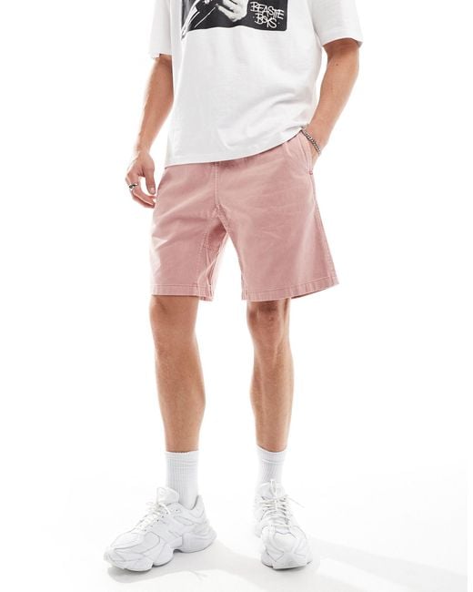 Gramicci Red Cotton Twill Pigment Dye G Short for men