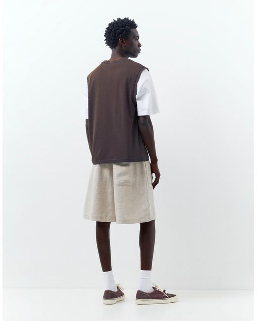 Short en 100 % lin - beige Pull&Bear pour homme en coloris Gray