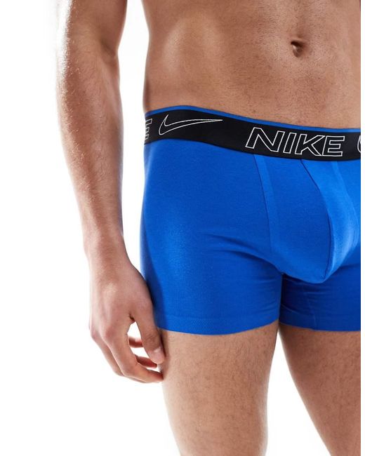 Nike Blue Elite Cotton Stretch 2 Pack Trunk for men