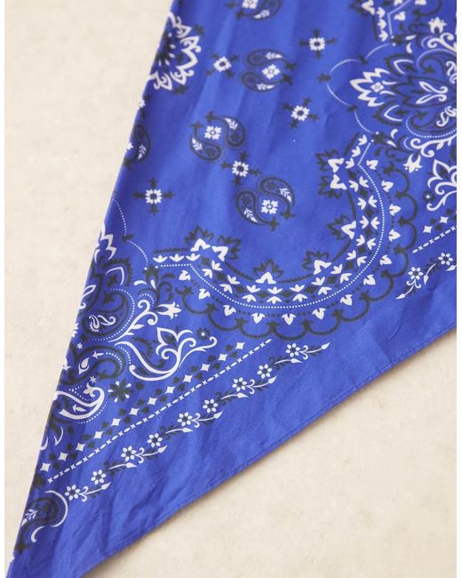 ASOS Bandana Met Paisley Motief in het Blue voor heren