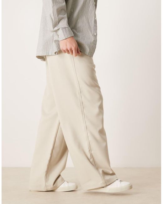 Prohibited Natural Double Pleated Pants for men