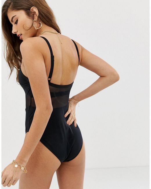 black fuller bust swimsuit