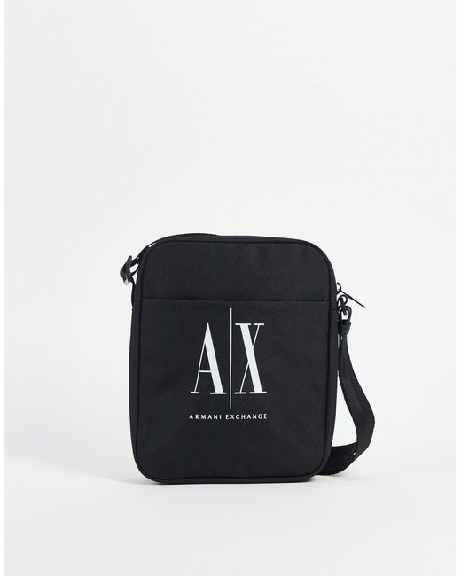 Armani Exchange Logo Crossbody Bag in Black for Men Lyst Australia