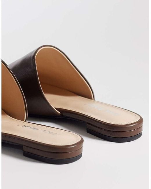 Public Desire Brown Emmi Flat Mules