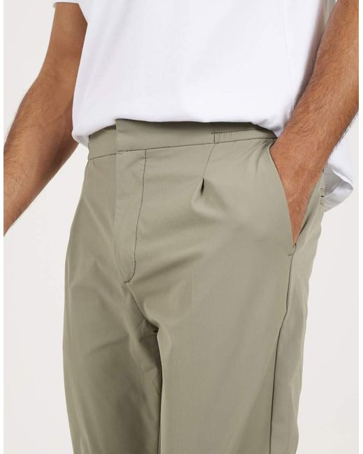 Brave Soul Natural Elasticated Waist Chino Style Trousers for men