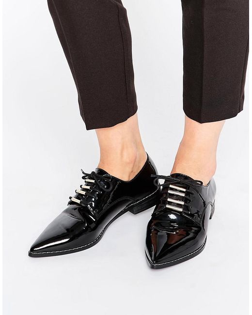 Ladies flat lace store up shoes uk