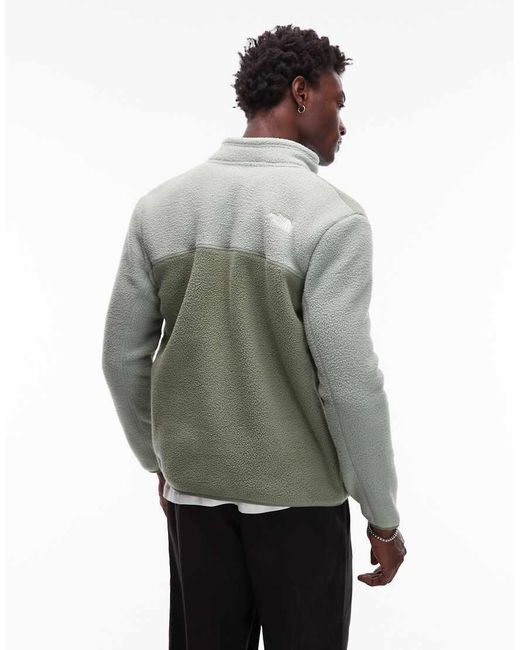 The North Face Gray Yumiori Full Zip Colourblock Fleece for men