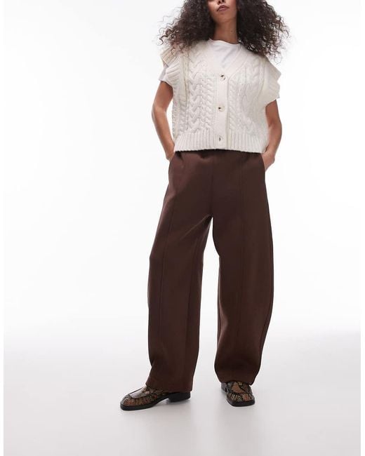 TOPSHOP White Seamed Barrel Jersey joggers