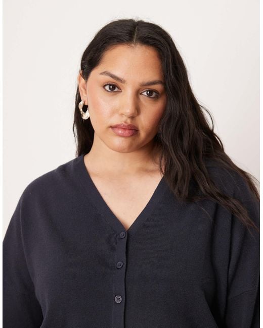 ASOS Blue Asos design curve – schlichte strickjacke