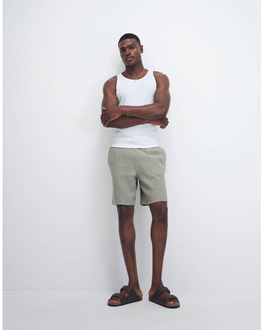 Jack & Jones White Ribbed Muscle Fit Tank Top for men
