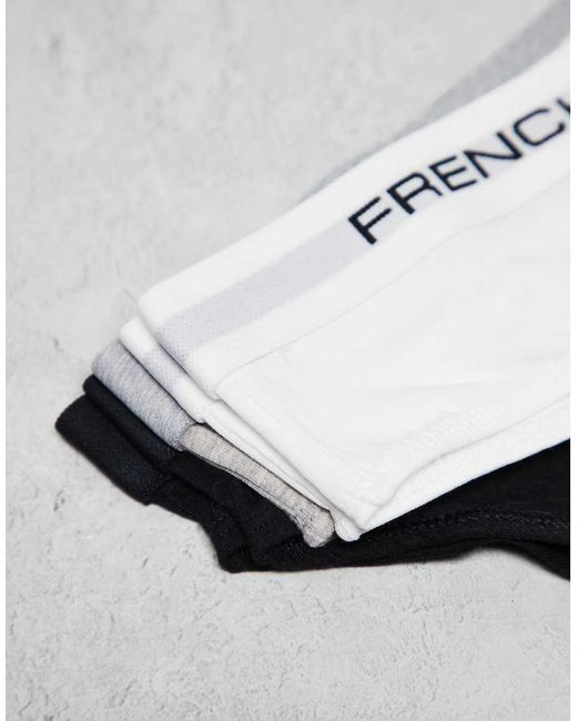French Connection White 5 Pack Cotton Ladies Thongs
