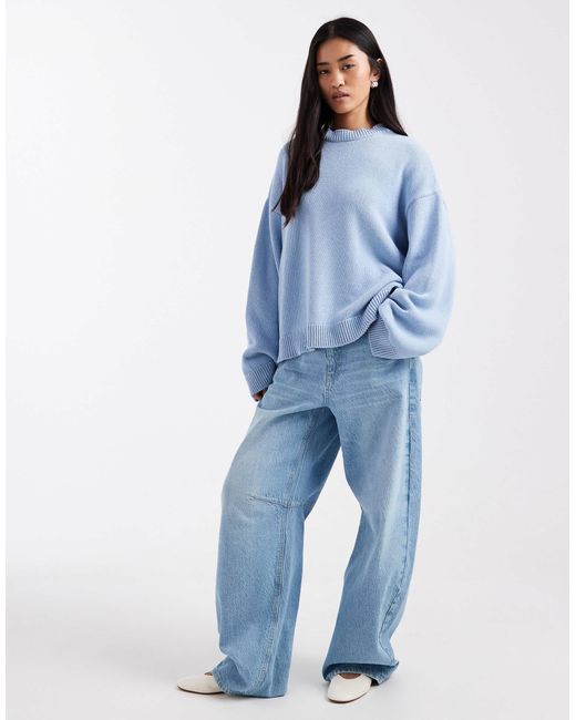 Pull en maille ASOS en coloris Blue