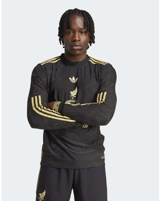 Adidas Originals Black Mexico Long Sleeve Jersey for men
