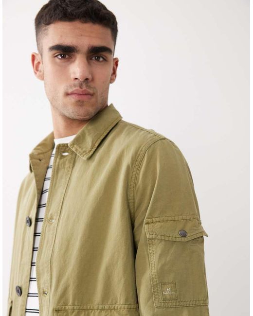 Paul Smith Natural Lightweight Cotton Linen Mix Jacket for men