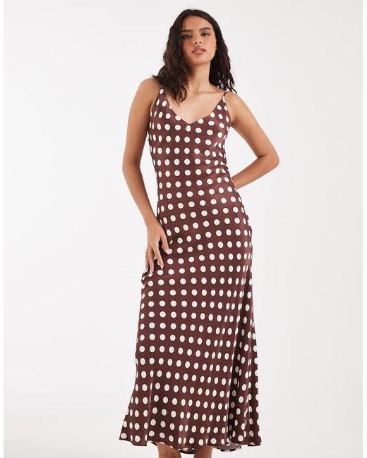 River Island White Polka Dot Slip Dress