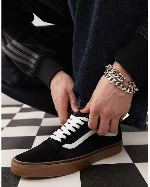 Vans Black Old Skool Gumsole Trainers
