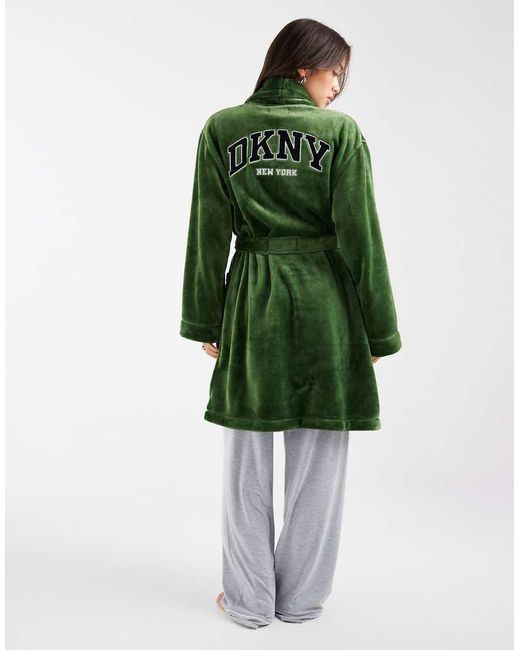 DKNY Green Folded Short Robe