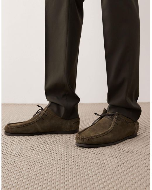 Mango Brown Suede Lace Up Shoe for men